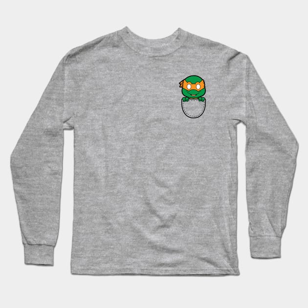 michaelangelo in the pocket Long Sleeve T-Shirt by liora natalia